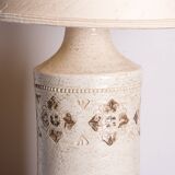 Danish table lamp in beige enamelled stoneware by Bitossi for Bergboms 1960.