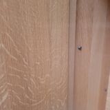 Armoire commode bois et rotin 1960