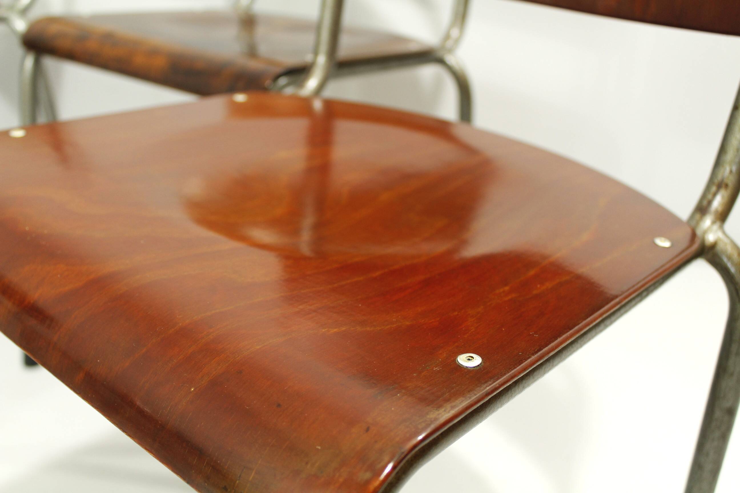 Model 106 Chairs by W. H. Gispen for Delft, 1950s, Set of 6