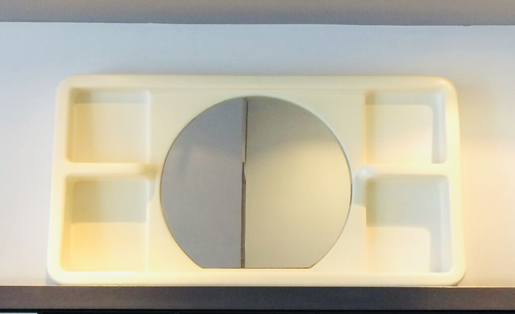 J-Paul Emonds-Alt mirror shelf for Meurop, space age era, vintage 70s