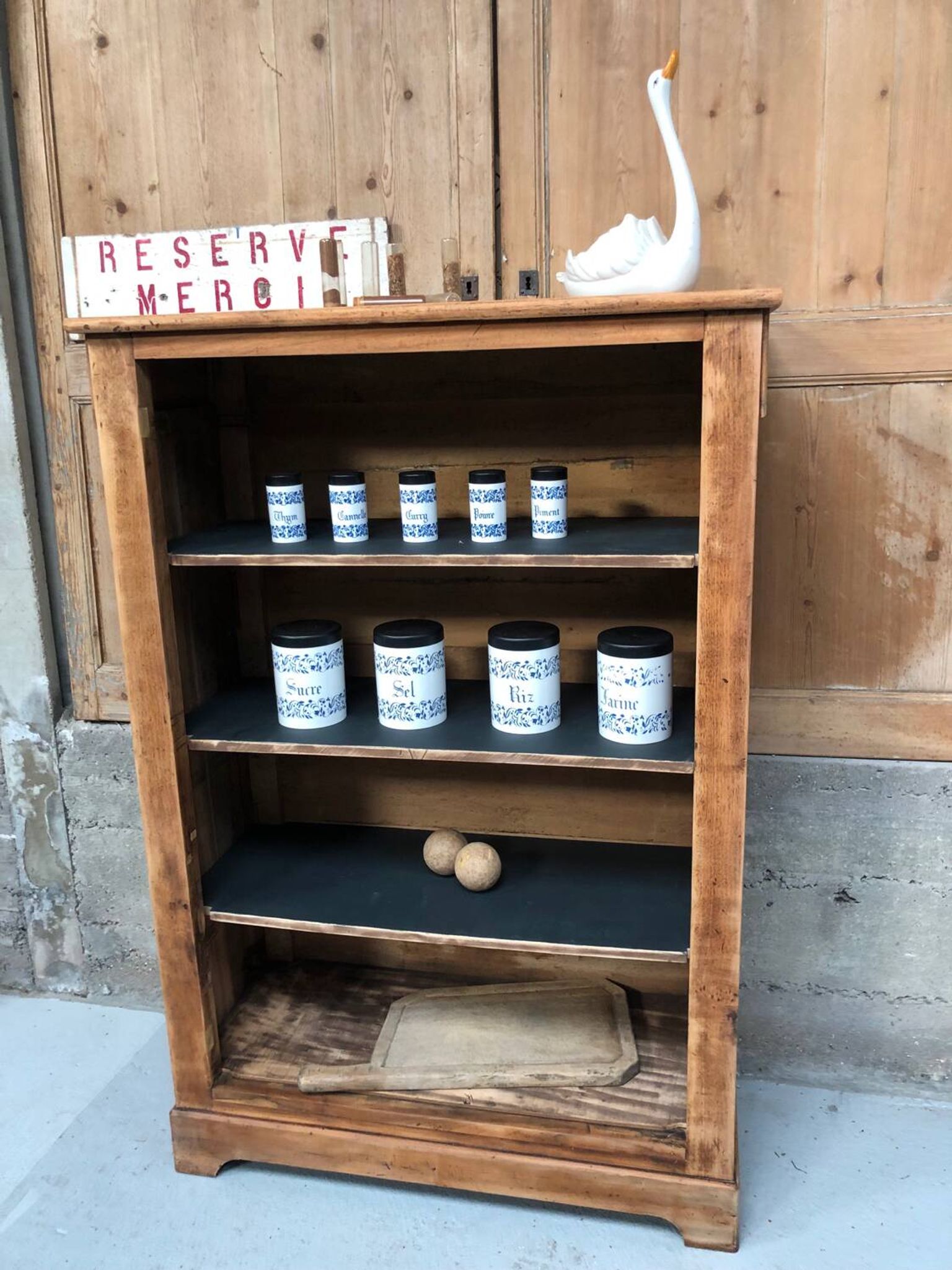 Old small counter and its elm dresser