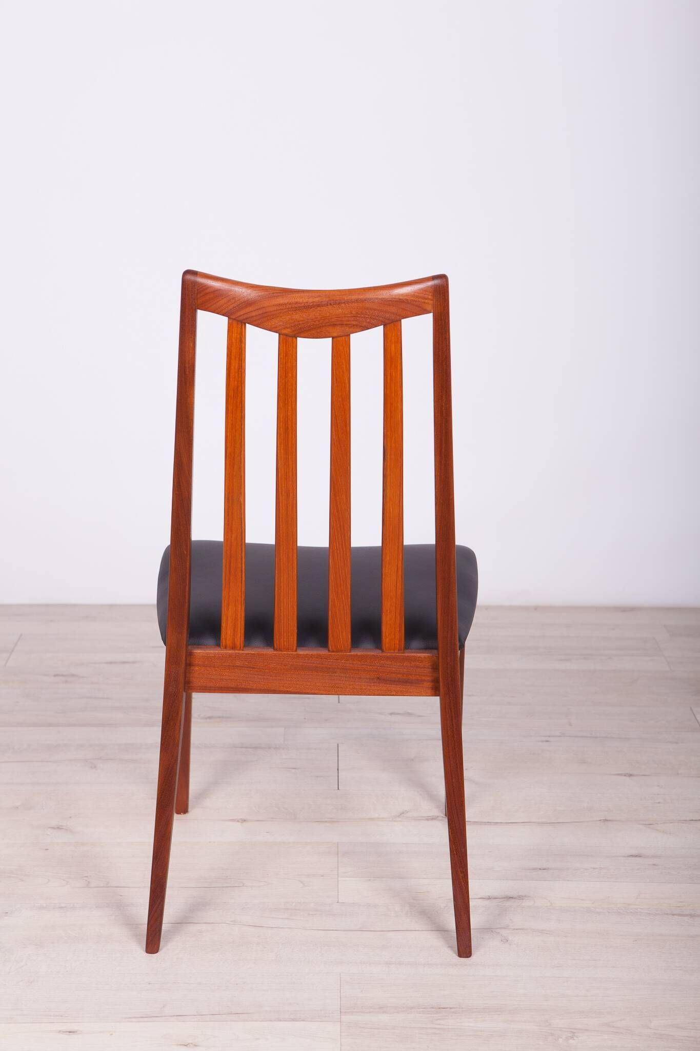 Vintage Teak and Leather Dining Chairs by Leslie Dandy for G-Plan, 1960s, Set of 4