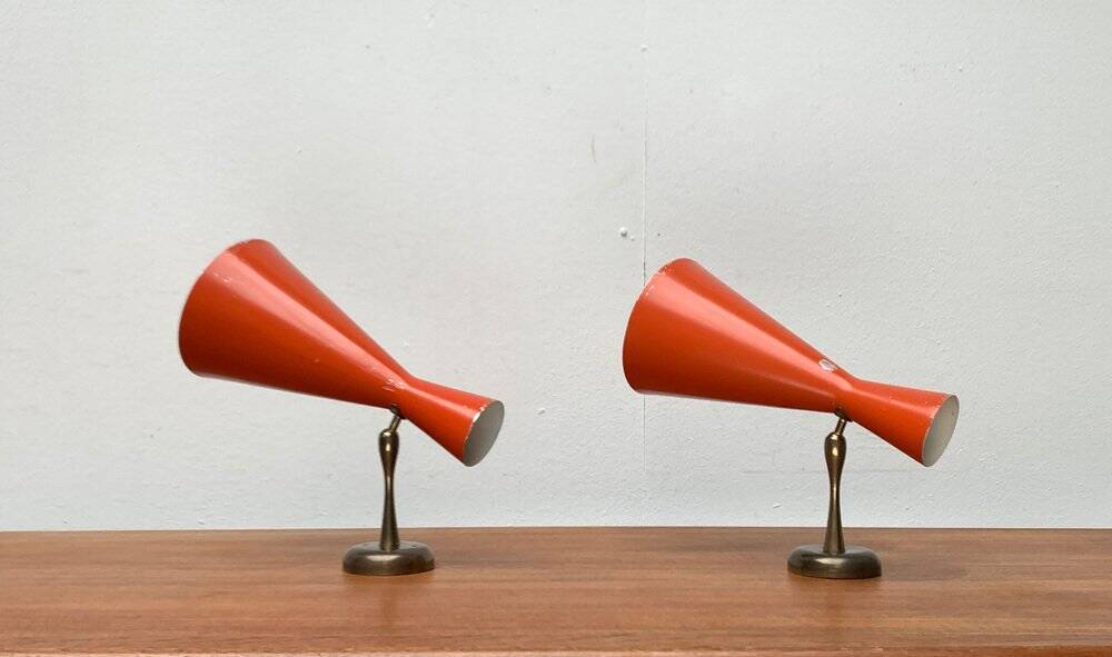 Mid-Century Diabolo Wall Lamps, 1960s, Set of 2