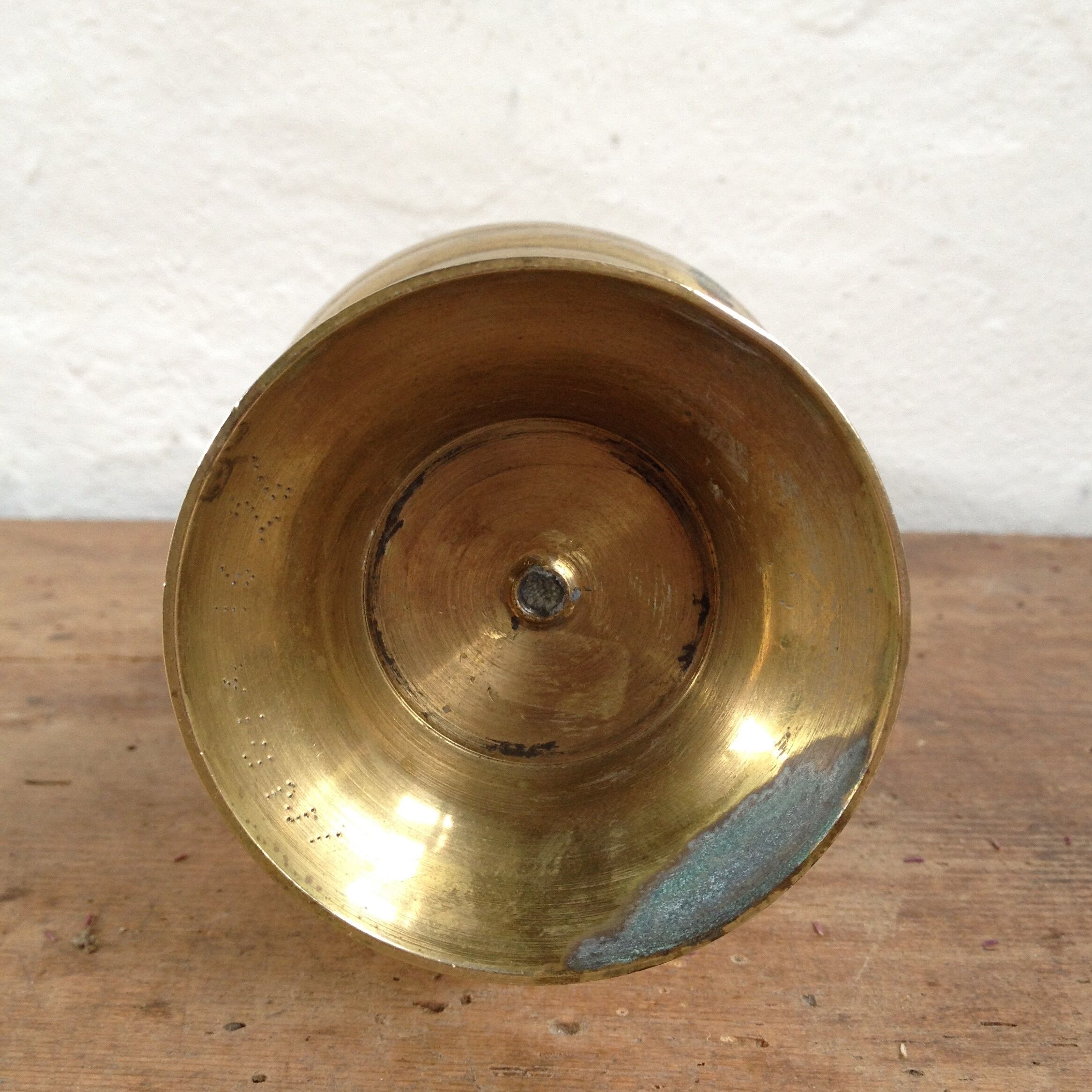 Brass art deco vase