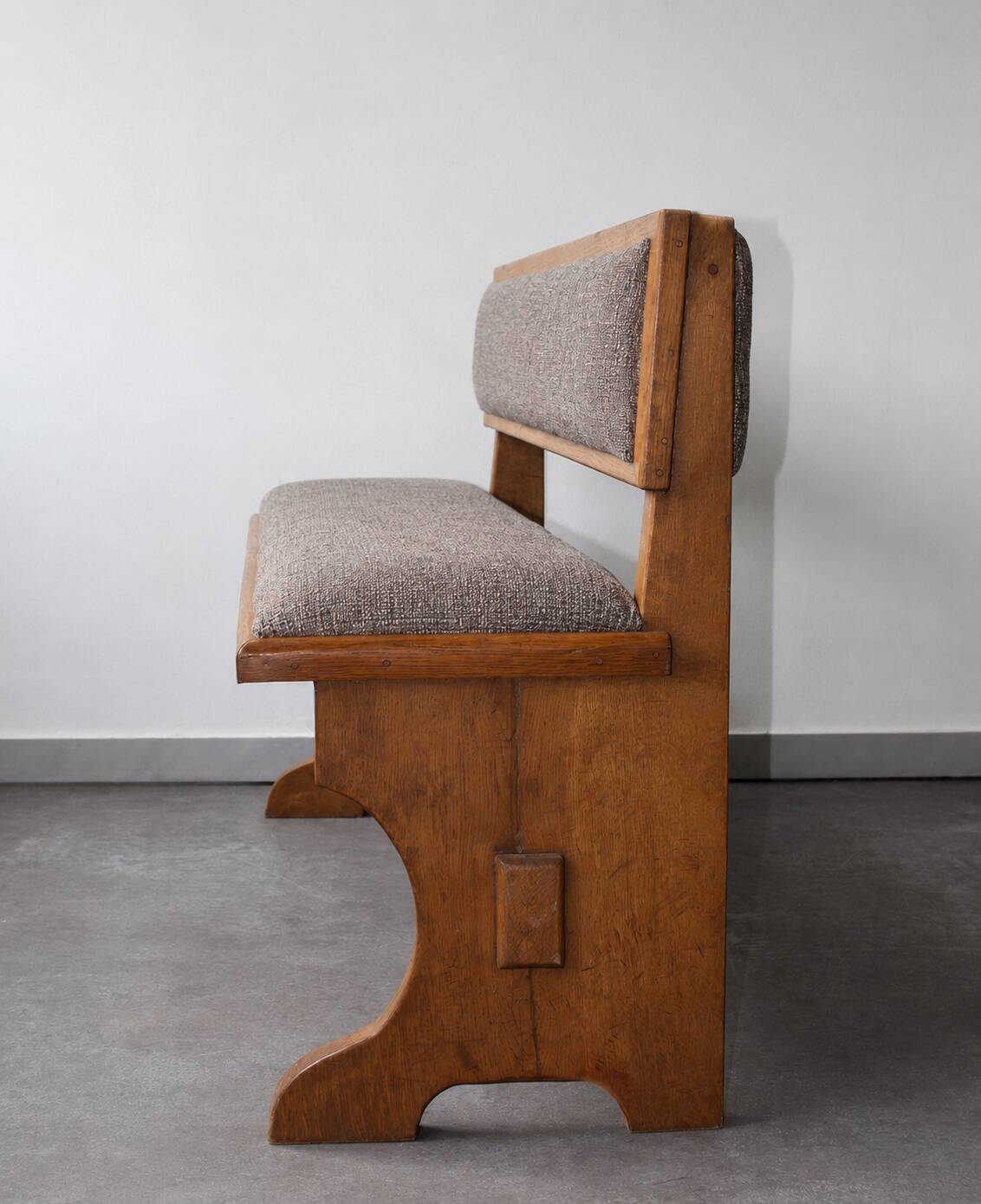 Solid oak bench from 1960.