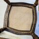 High stool with cane seat