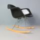 Fauteuil à bascule noir original « Rar » de Charles & Ray Eames, 1977