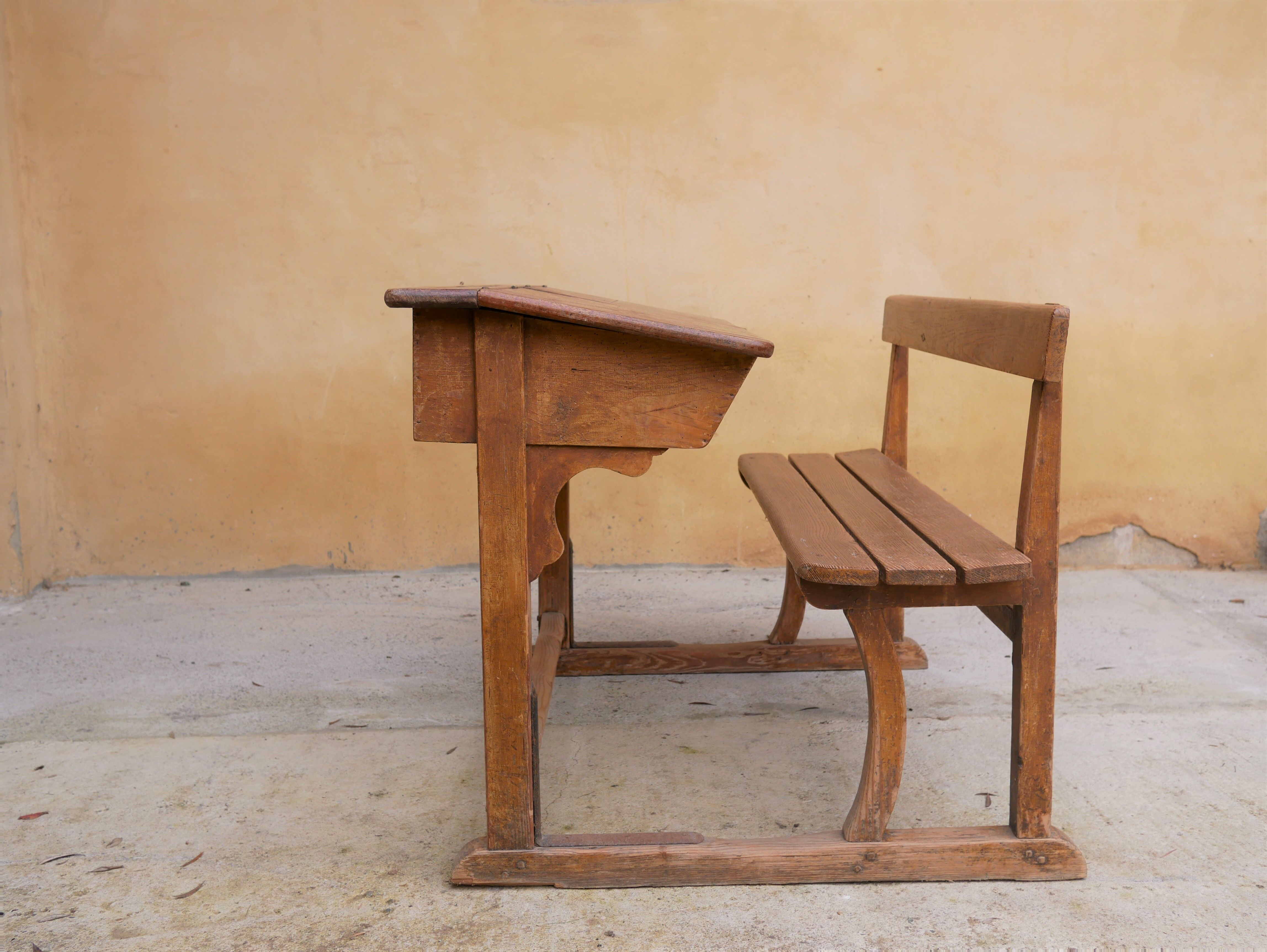 Schoolboy desk desk vintage desk in solid wood