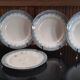 5 flat plates in Longwy earthenware model “Suzanne” Terre de Fer