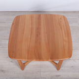 Table basse danoise en orme du milieu du siècle, années 1960