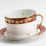 Limoges porcelain cup and its undercup