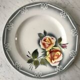 Plat rond Digoin Sarreguemines modèle "Adèle" années 30-40