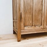 Wardrobe, vintage Parisian wardrobe in raw wood