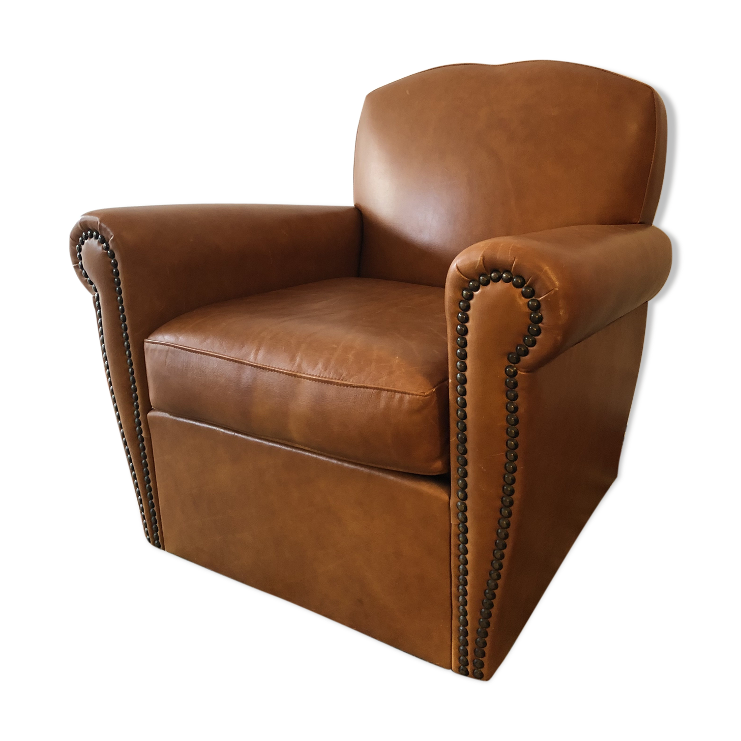 Leather club chair