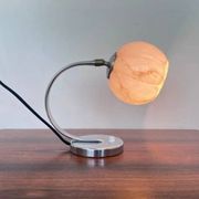 Art deco or bauhaus chrome and glass table lamp - 1930s
