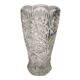 Vase vintage en verre moulé - Motifs floraux et botaniques exquis