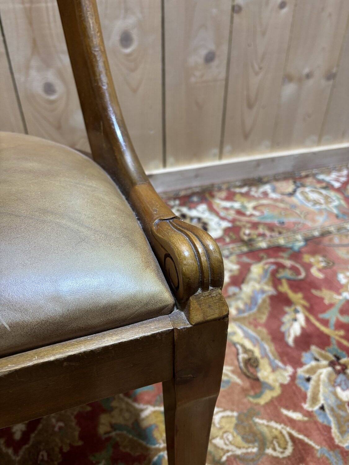Leather gondola chair