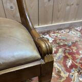 Leather gondola chair