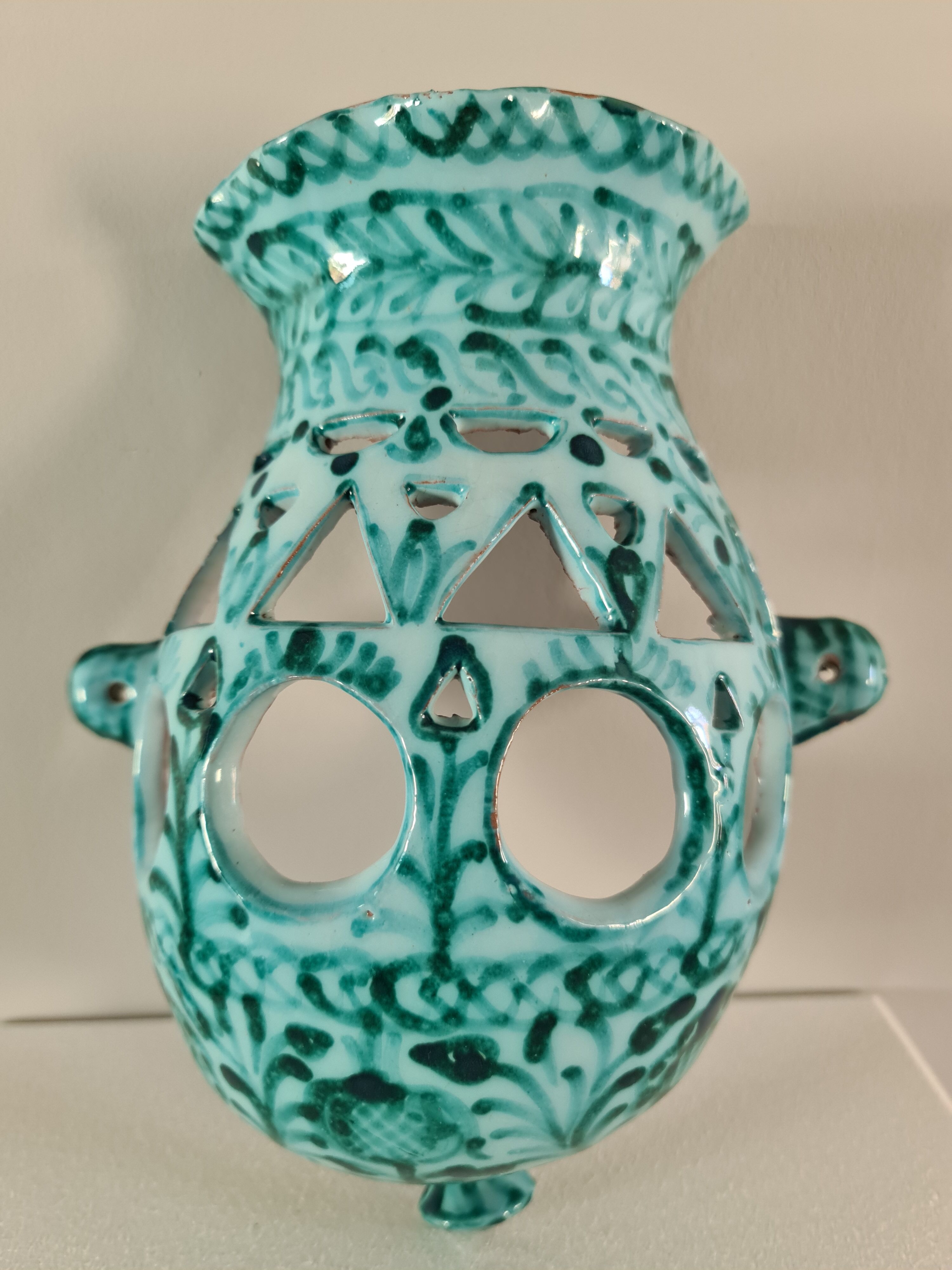 Ceramic wall lamp, 1970, handcrafted, mid-century, vintage