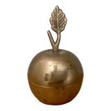 Small vintage brass apple box