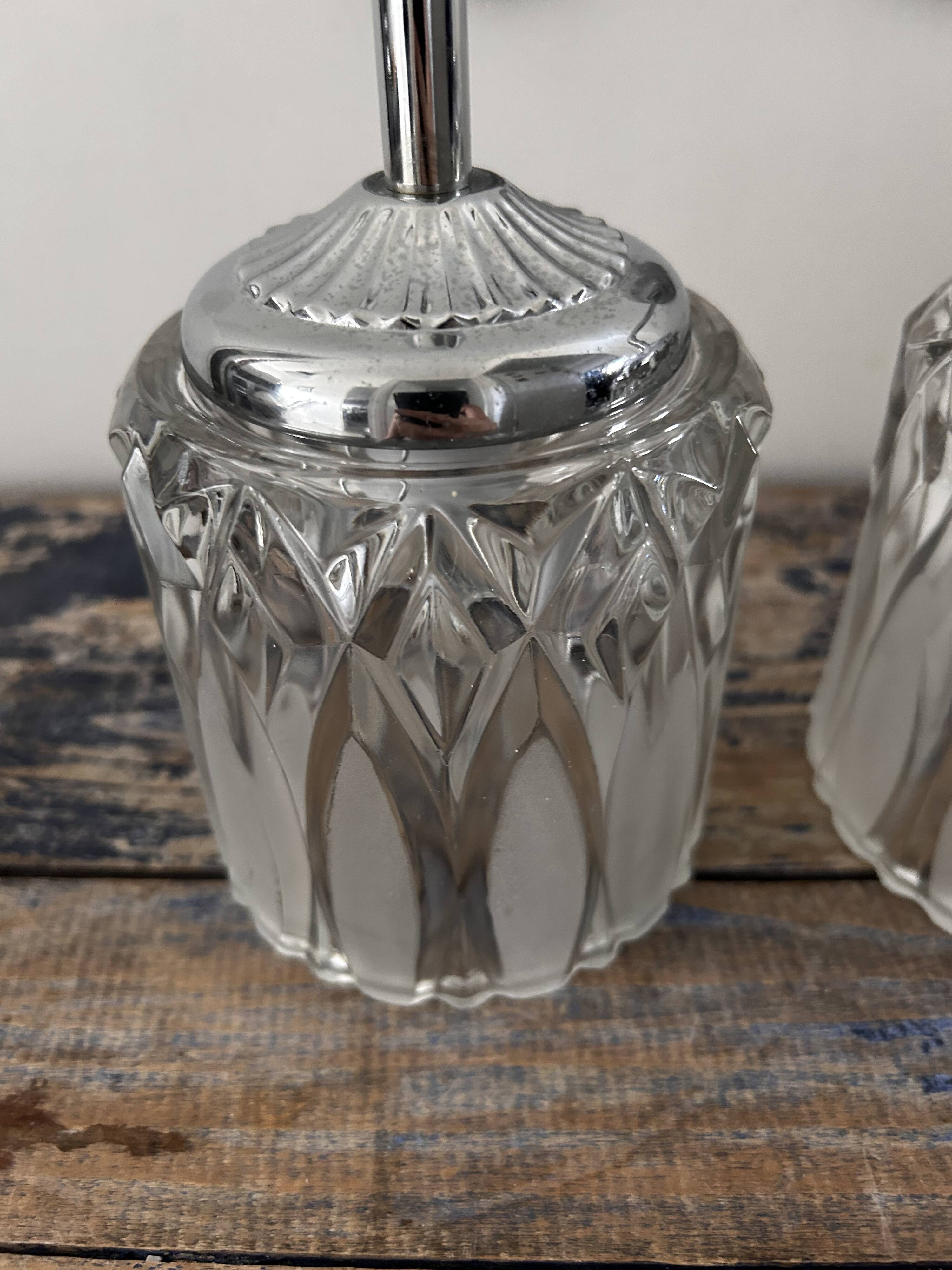 Pair of vintage chrome wall lights