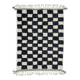 Tapis à damier noir et blanc - 149 x 112 cm