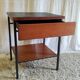 Modernist bedside table in wood and metal - 1950s/60s