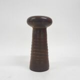 Brown ceramic vase by Klaas Fenne de Leeuw, The Netherlands 1970's