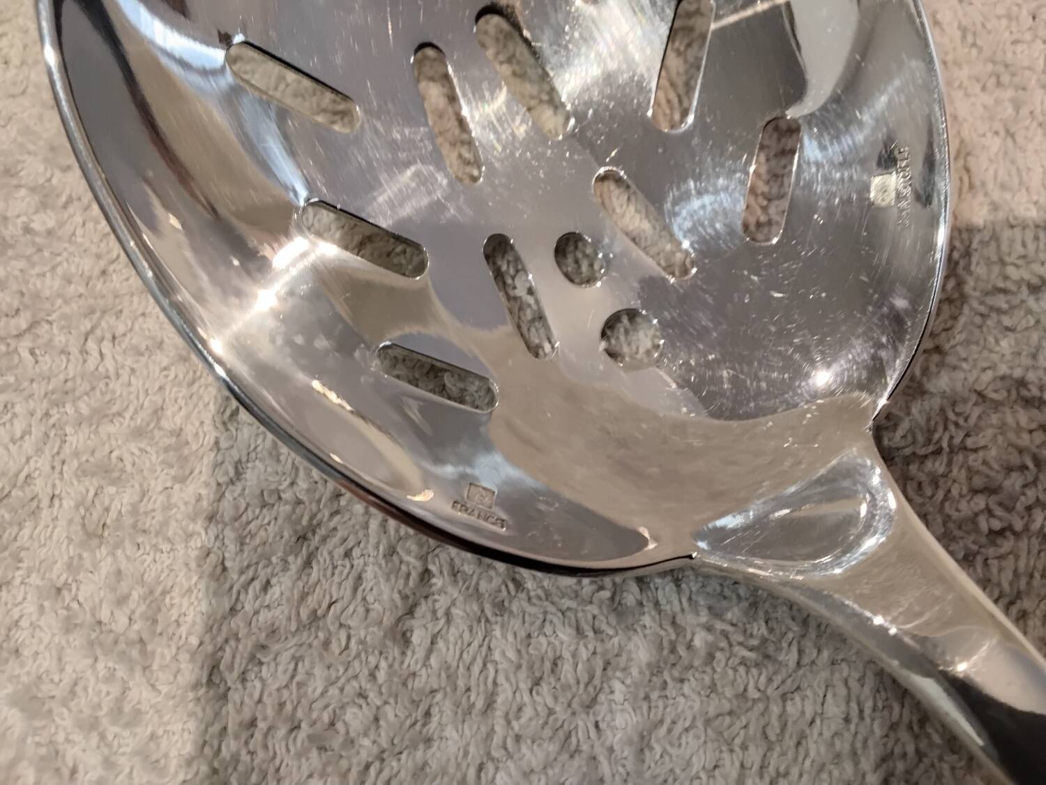 Silver-plated ice cube serving spoon by Christofle Cluny