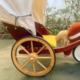Vintage Sulky horse tricycle in wood and plush
