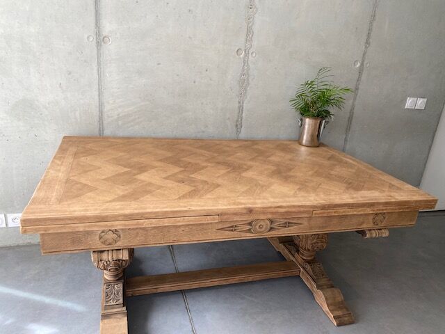 Farmhouse table monastery stripped extendable 300 cm