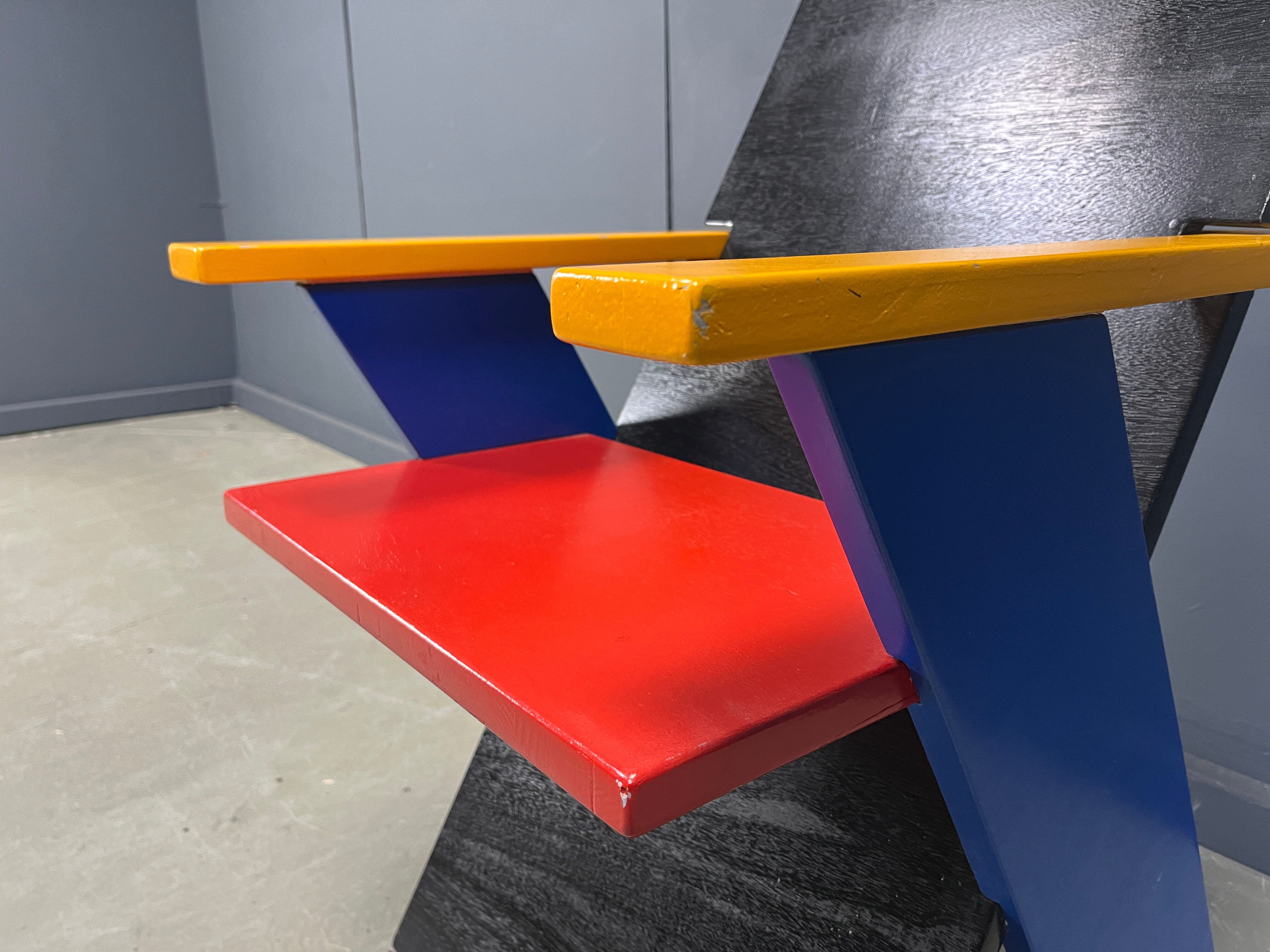 Colourful postmodern armchair, 1980s