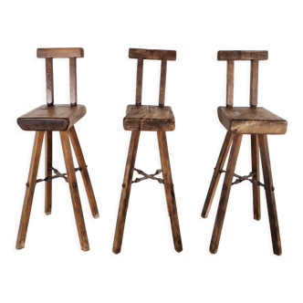 Vintage brutalist bar stools, 1960s