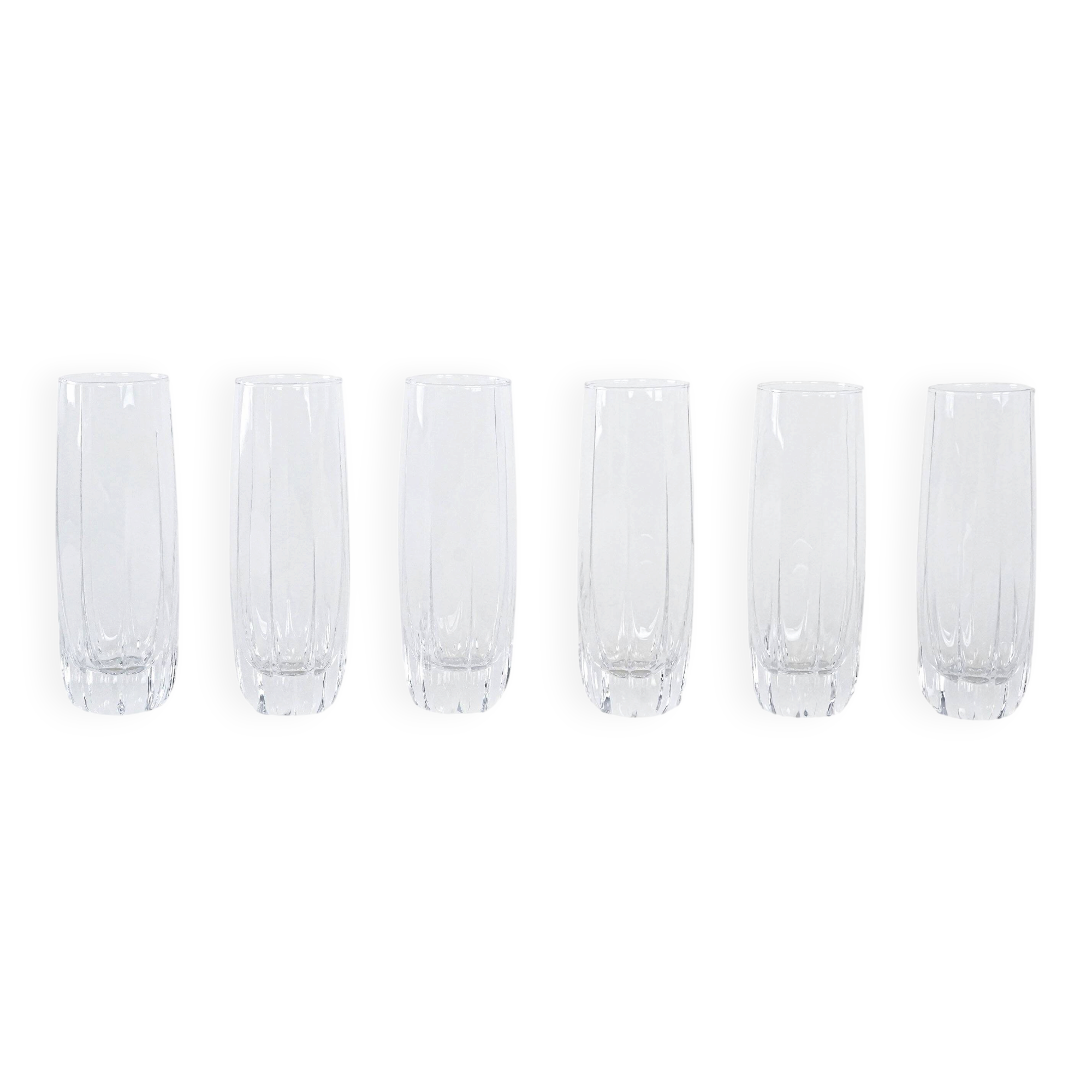 Set of six glasses, Italian design, 1960s, made in Italy