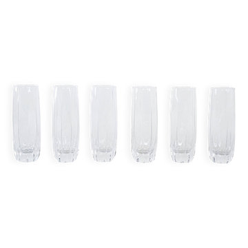 Ensemble de six verres, design italien, années 1960, fabriqué en Italie.