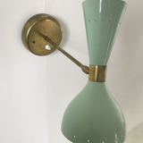 Pair Italian style years 50's Sconce Sage Green
