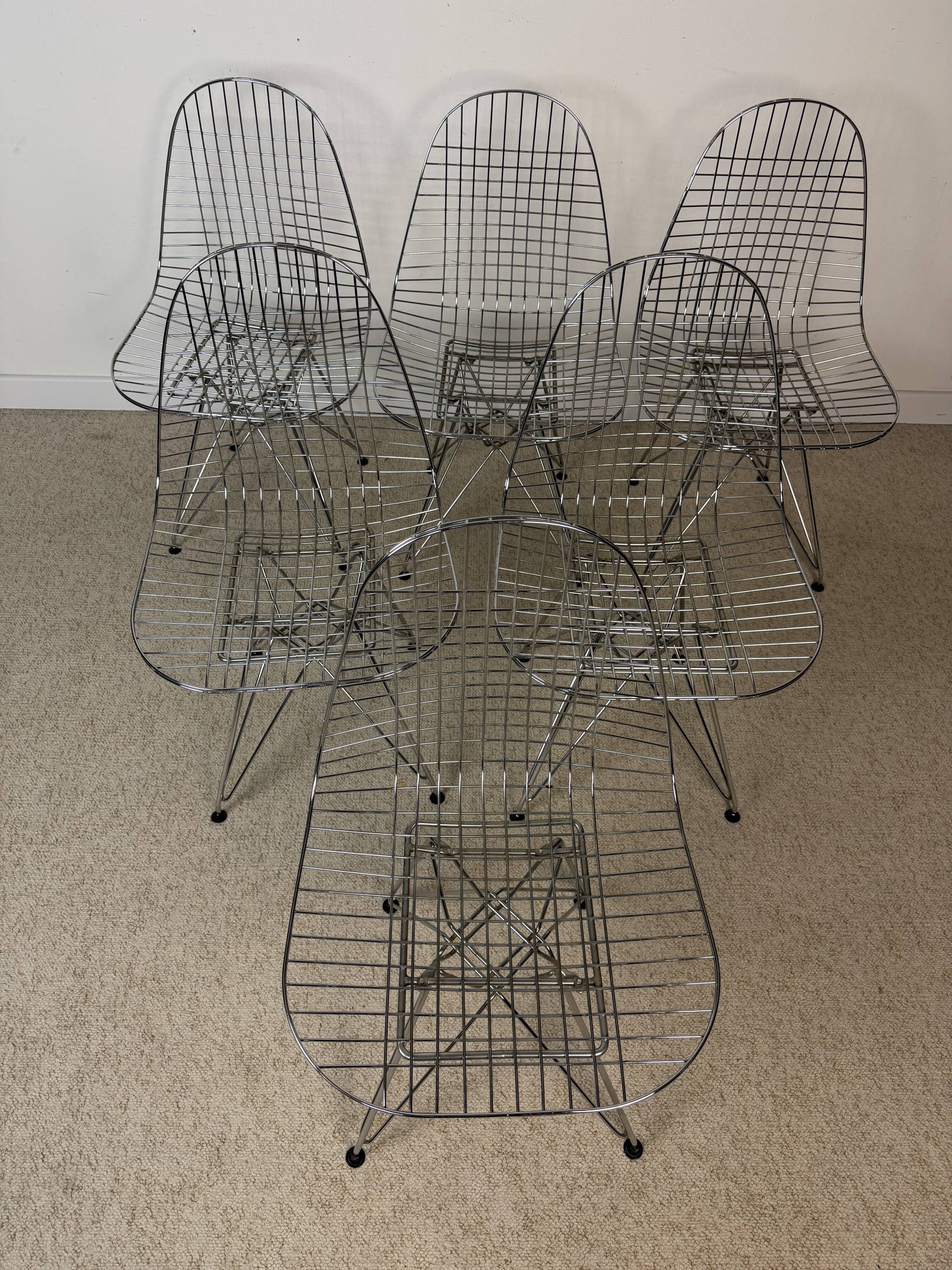 Vintage chrome wire chairs