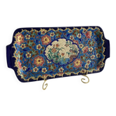 Plat à cake en émaux de Longwy - Manufacture Historique créée en 1798
