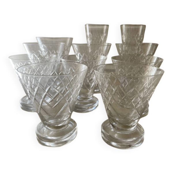 Verres cristal d’argental saint Louis