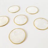 6 vintage mother-of-pearl coasters