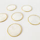 6 vintage mother-of-pearl coasters