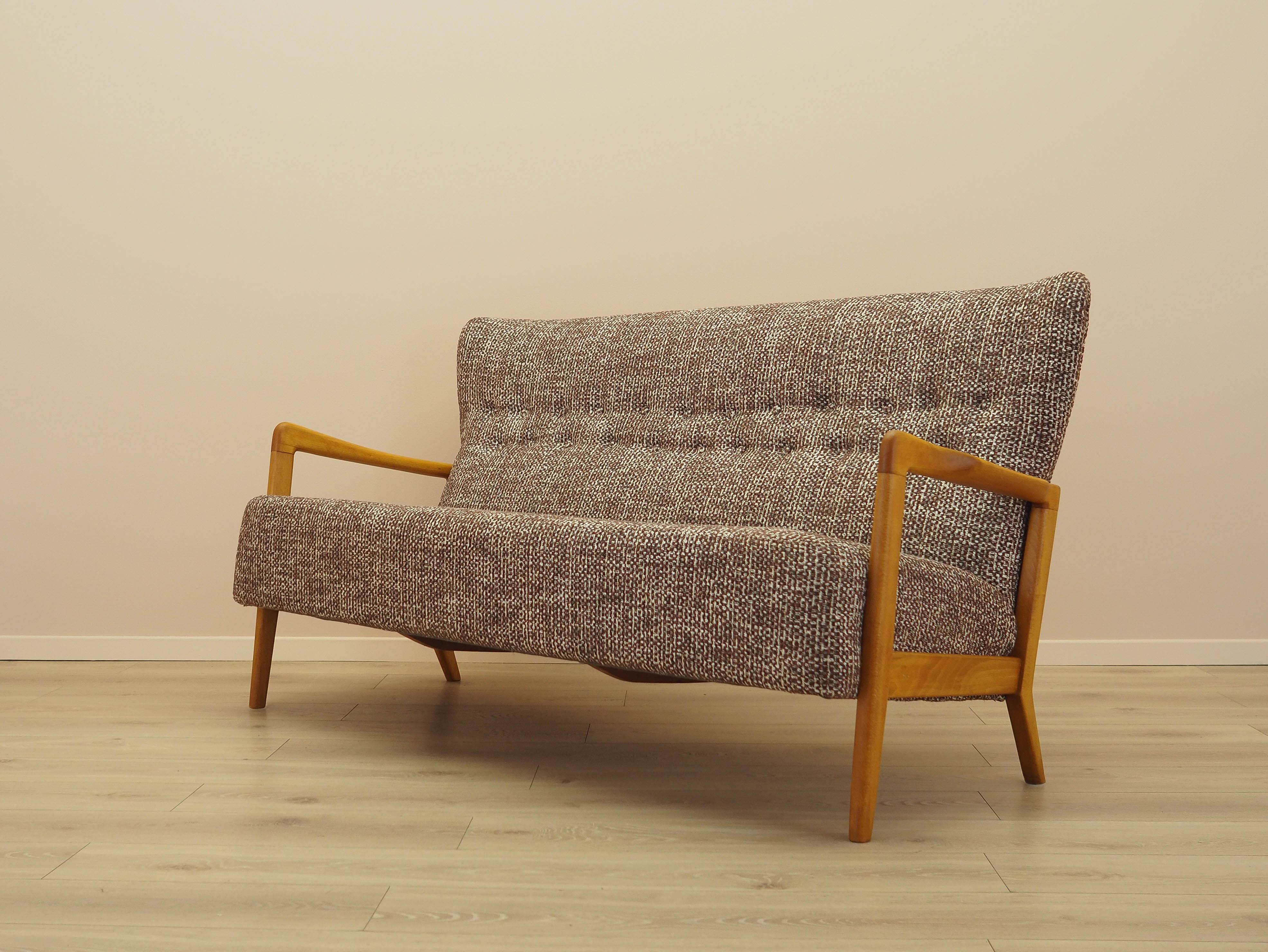 Beech sofa, Danish design, 1960s, manufacturer: Fritz Hansen