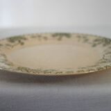 8 flat ironstone plates "Palmyre" Sarreguemines