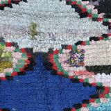 Moroccan carpet Boucherouite colored - 137 x 154 cm