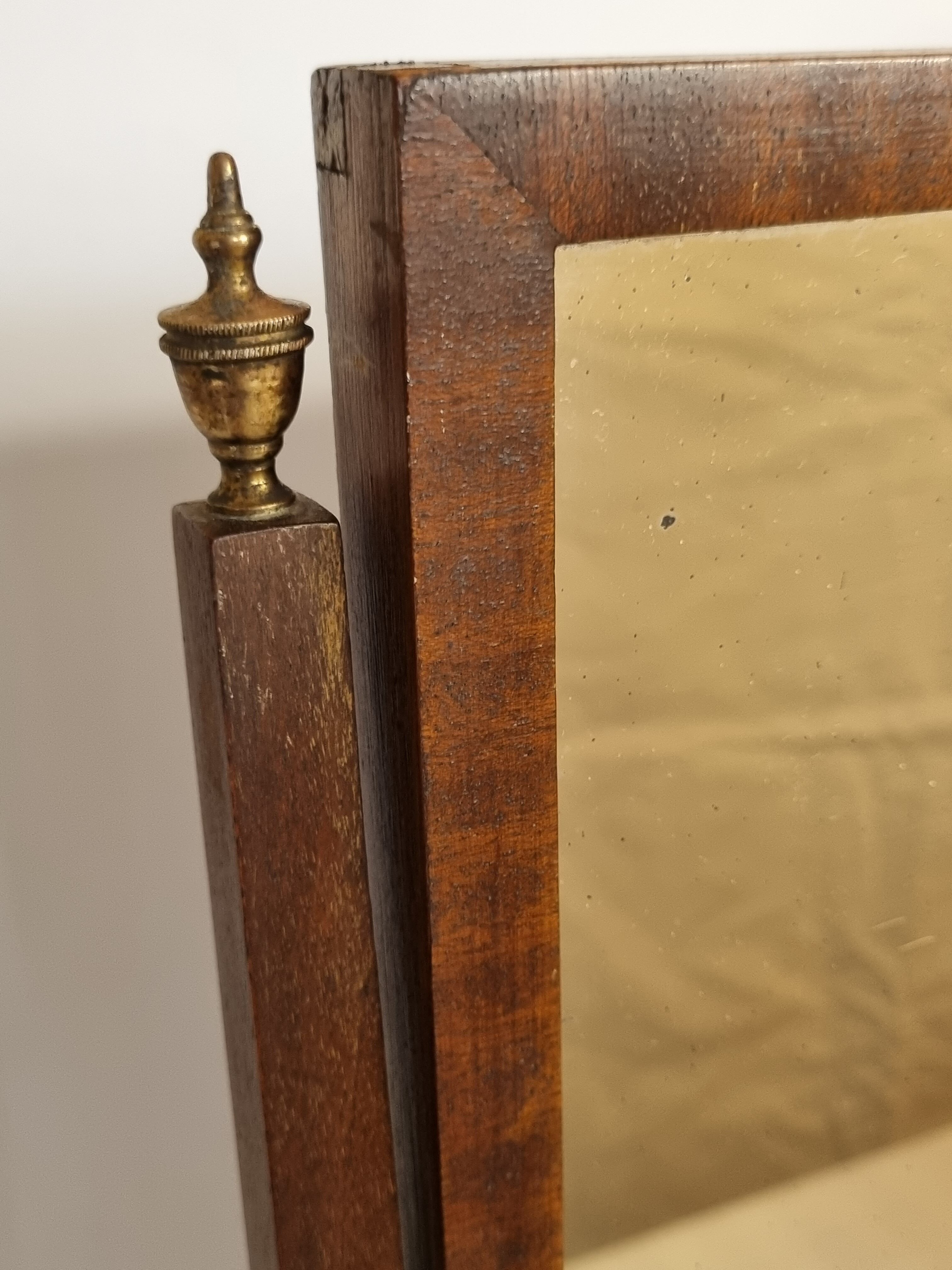 Adjustable empire style table horse mirror in mahogany, 52 cm