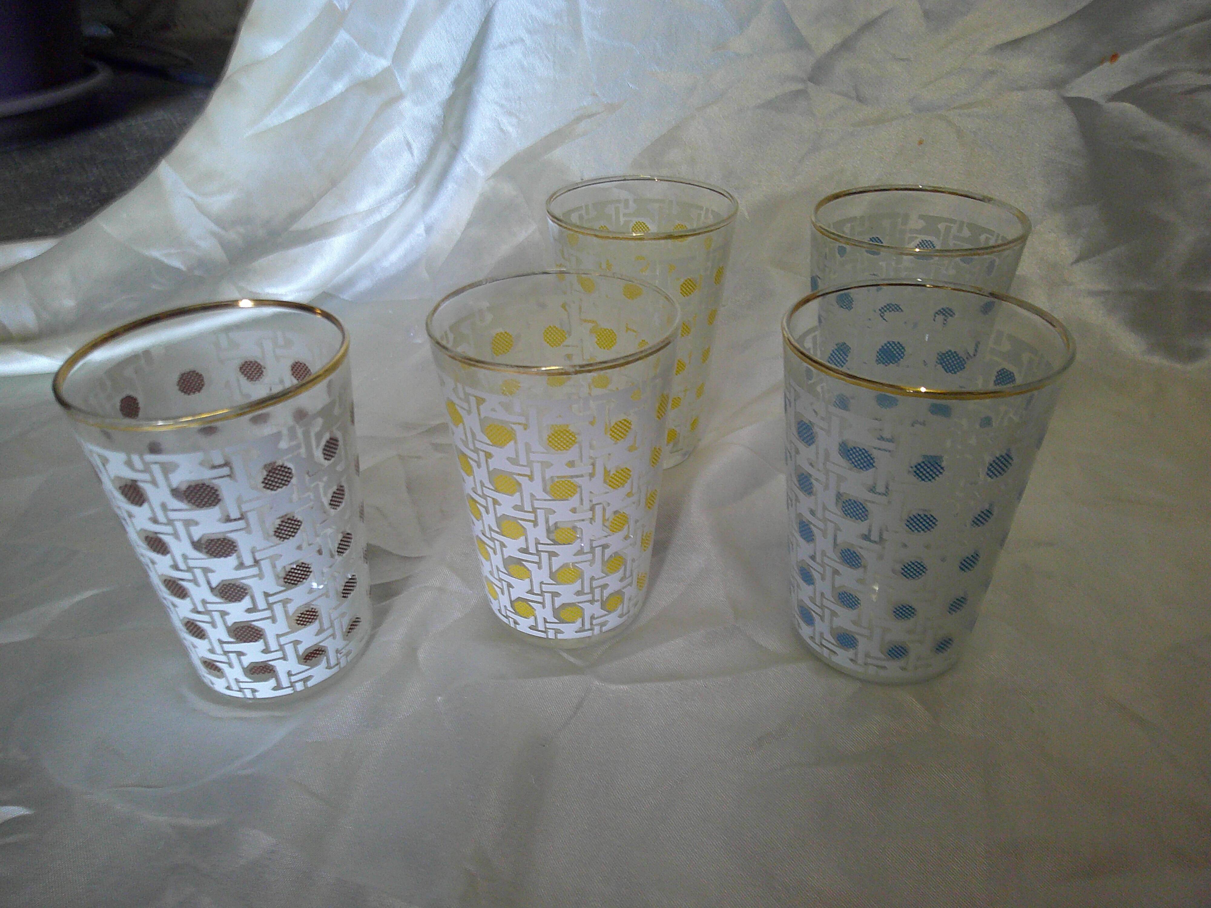 Set of 5 BVB orangeade glasses
