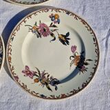 Clairefontaine earthenware plate and fruit bowl set, Saxe model