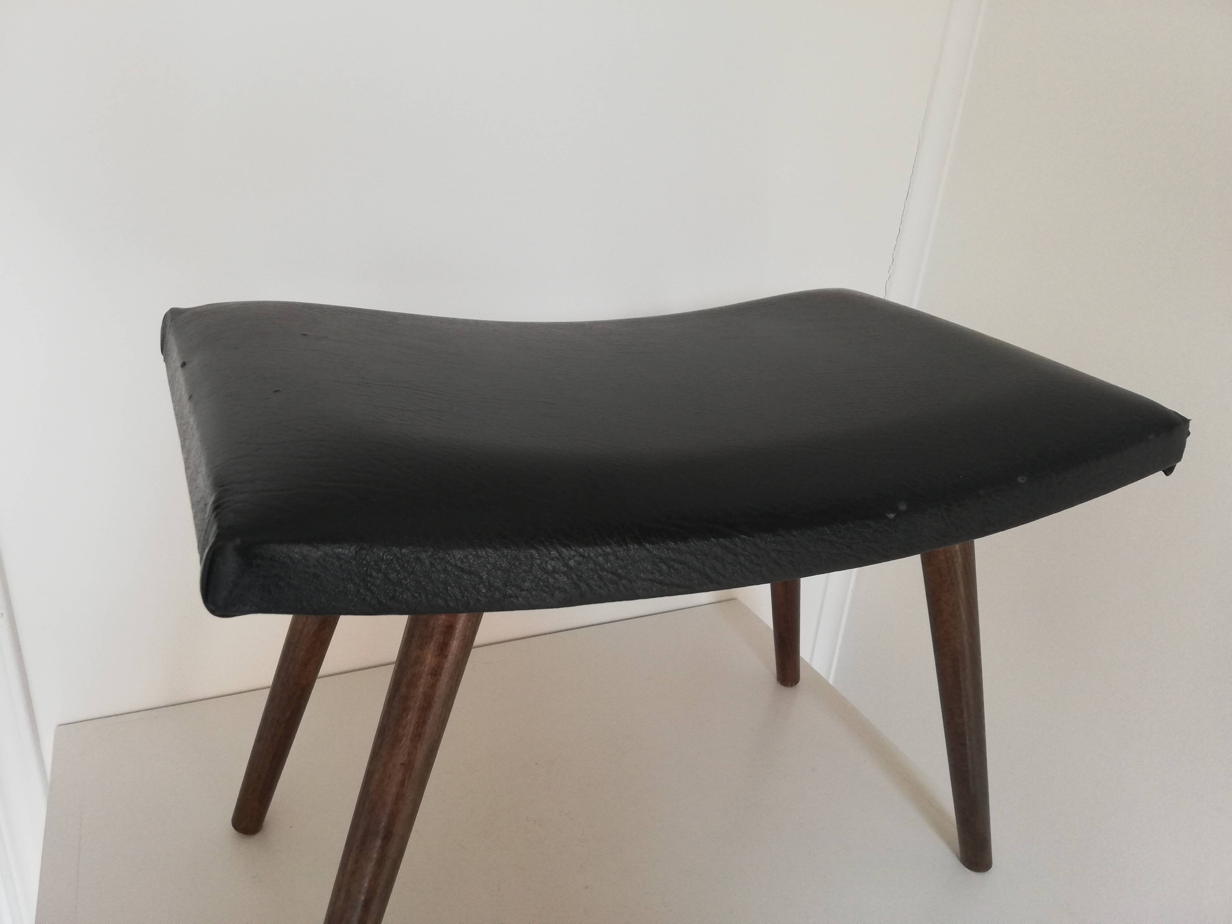 Black skai stool