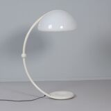 Lampadaire Serpente par Elio Martinelli pour Martinelli Luce, années 1970 en blanc.