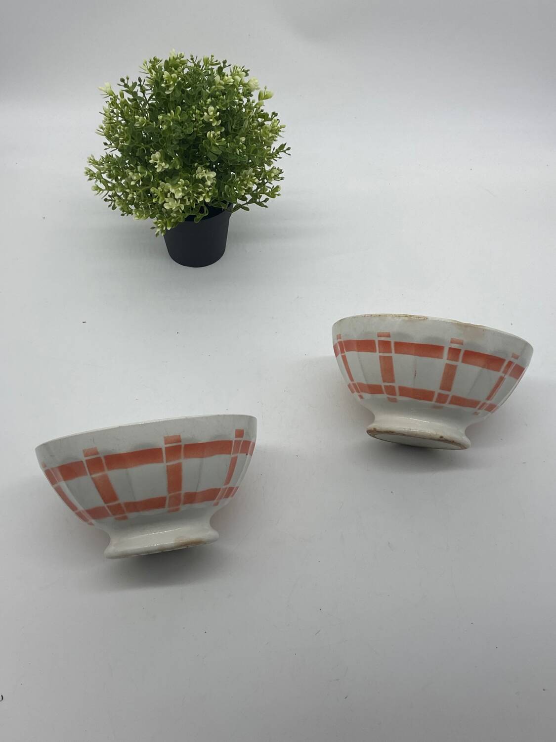 Duo of old ceramic bowls